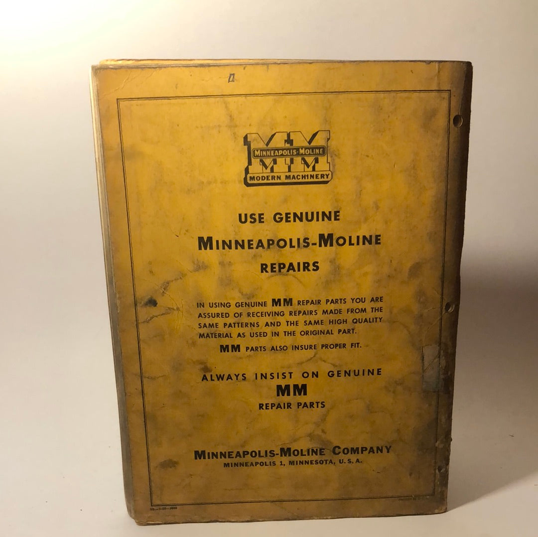 Minneapolis Moline - Universal & Standard U Tractors - Repair Catalog