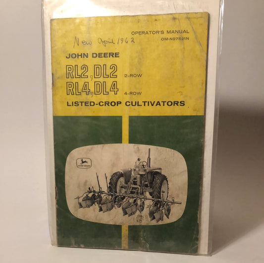 John Deere RL2, DL2, RL4 & DL4 listed-crop Cultivators — operator’s manual