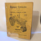 Minneapolis Moline - Universal, Standard & Cane "U" Tractors - Repair Catalog