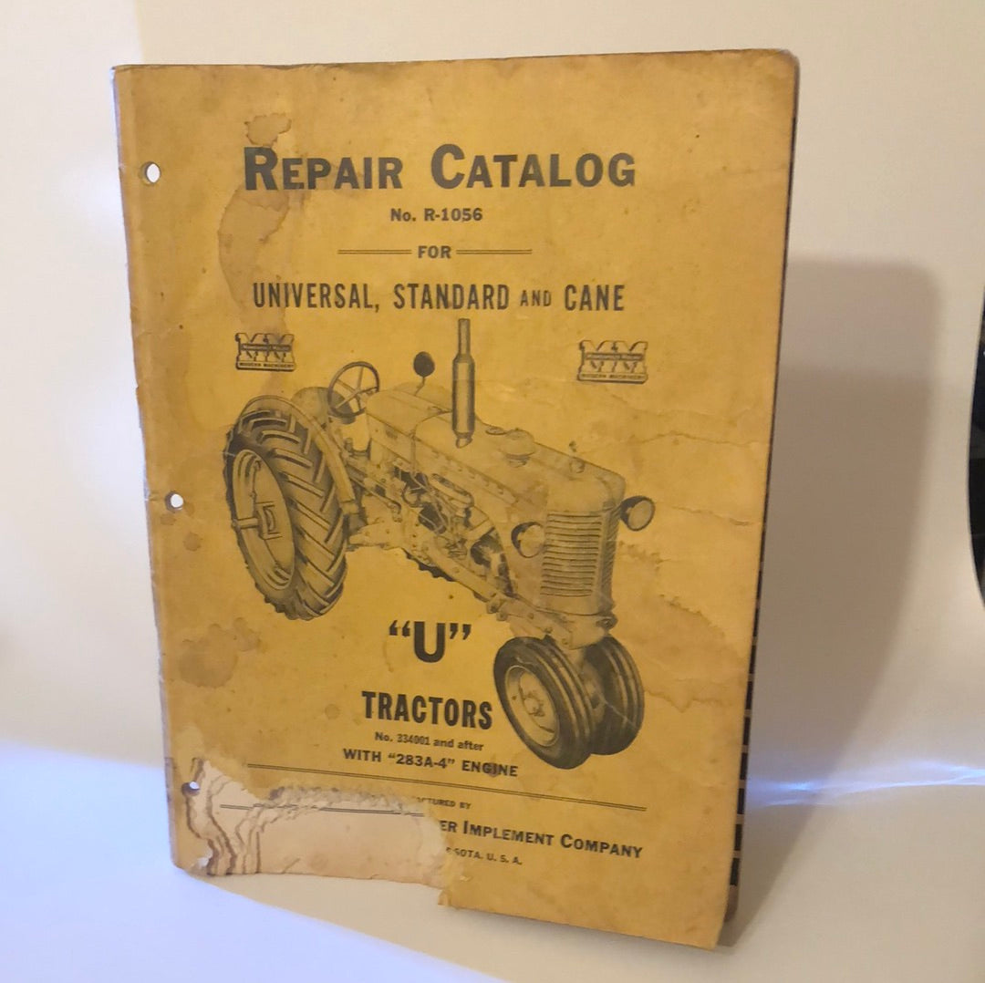 Minneapolis Moline - Universal, Standard & Cane "U" Tractors - Repair Catalog