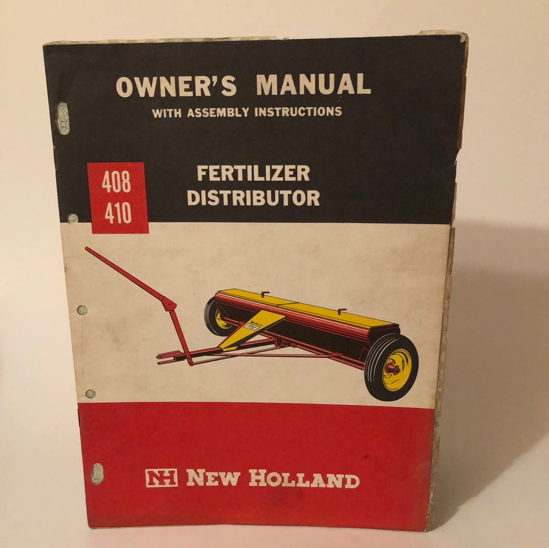 New Holland 408 410 Fertilizer Distributor - Owner's Manual