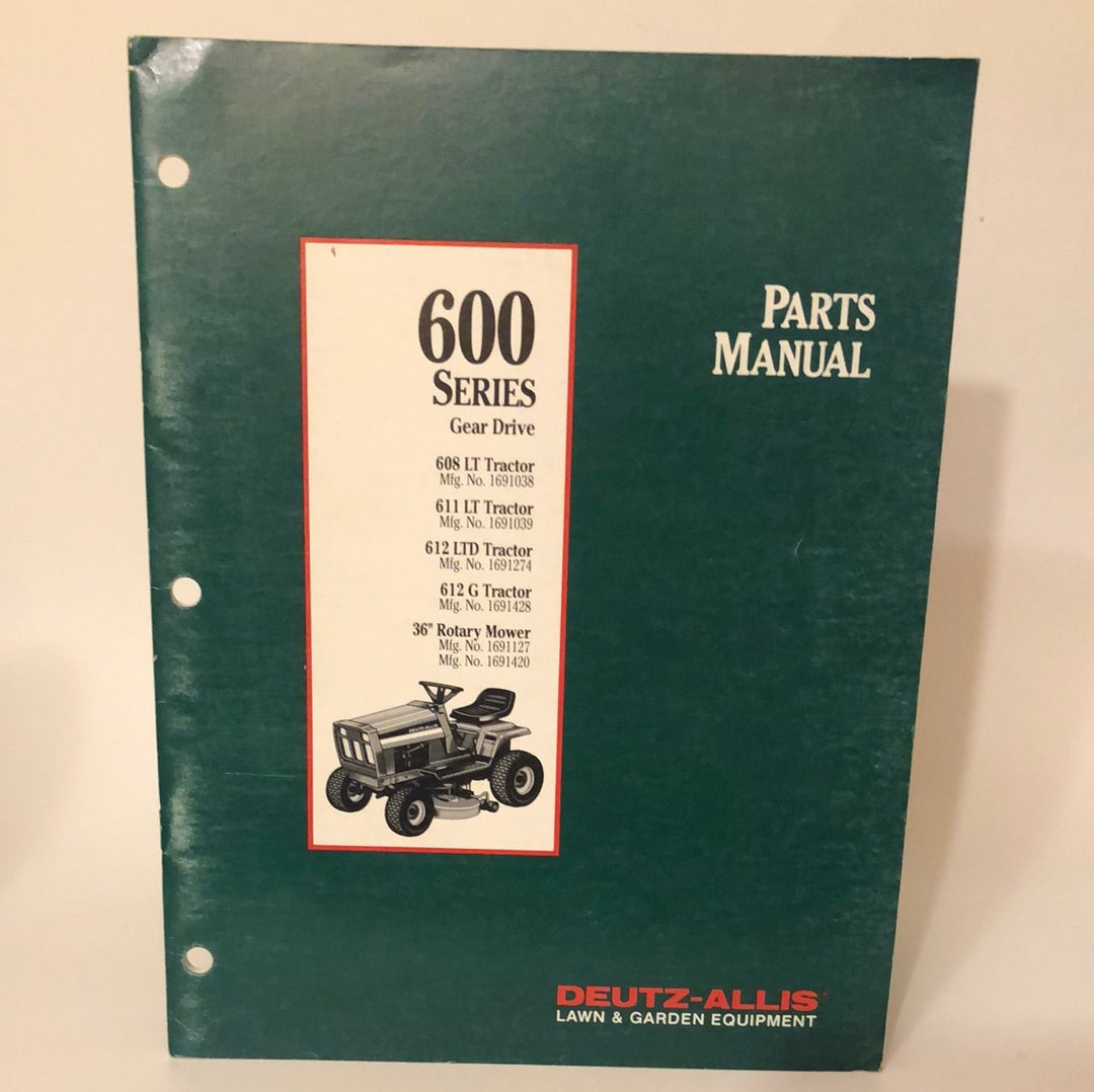 Deutz-Allis Lawn & Garden _ 600 Series Gear Drive _ Parts Manual