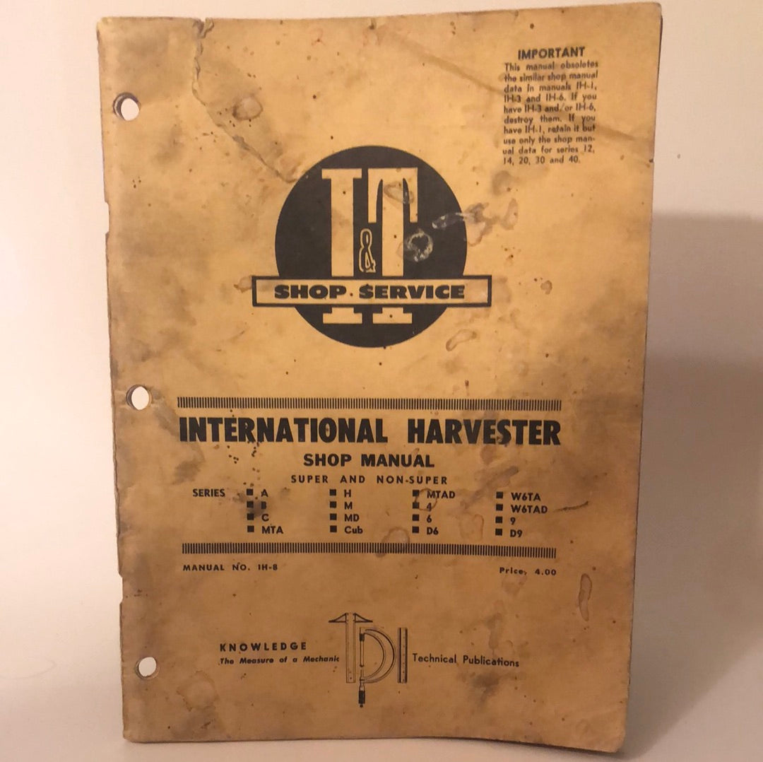 I&T International Harvester Shop Manual IH-8