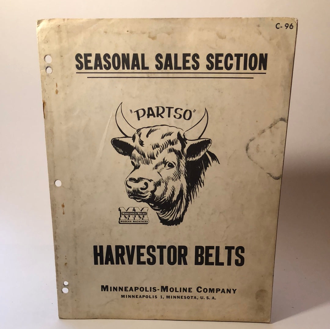 Minneapolis Moline Seasonal Sales Section, Harvestor Belts